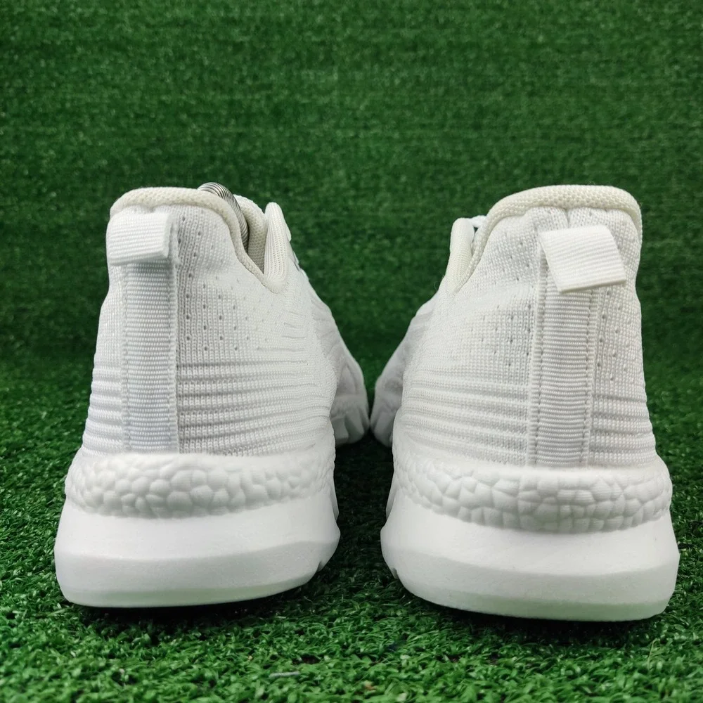 Fashion‎ Sneakers Mens 41 White Knit Running Shoes Athletic Walking Low Top